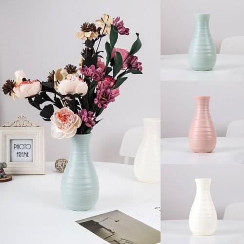 Flower Vase Decoration Home Plastic Vase White Imitation Flower Pot Flower Basket Nordic Decoration Vases for Flowers