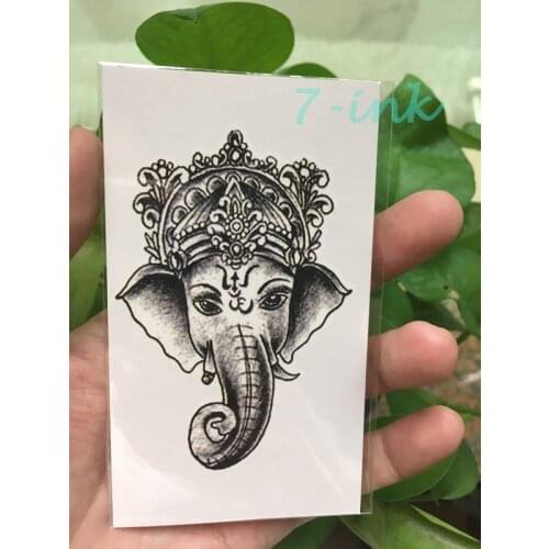 Waterproof Temporary Tattoos Sticker Elephant totem Ganesha tatoo small size Water Transfer Flash fake tattoo for girl women
