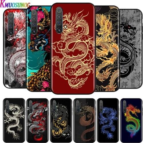 Oriental Mystic Dragon For OPPO Reno A 2 3 4 5 Z ACE Z/F/SE/Lite A92020 A11 10 X 5 PRO Plus Pro (4G/5G) Black Phone Case