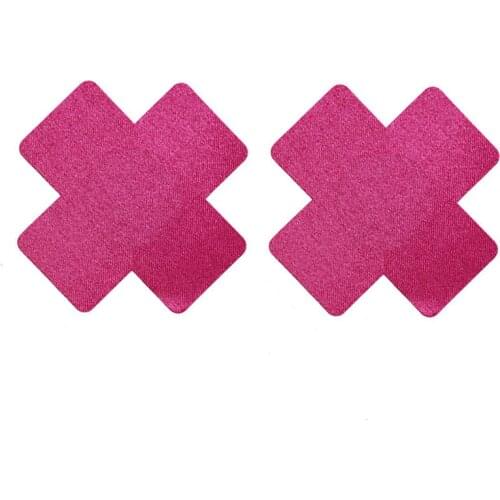 Women Cool Cloth Breast Sticker Cross Shape Nipple Cover Self Adhesive Pasties Charm Sexy Bra Pad Disposable Cubre Pezon