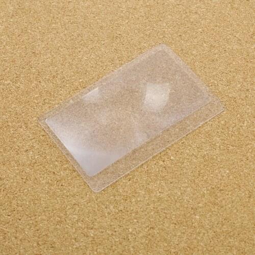 3X Magnifier Mini Transparent Magnifying Fresnel lens Pocket Credit Card Size Reading Magnifying Glass 10pcs