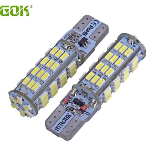10pcs/lot T10 Strobe flashing W5W 54led 3014 SMD t10 led lasting shine+auto strobe flash Two modes of Operation Car light bulbs