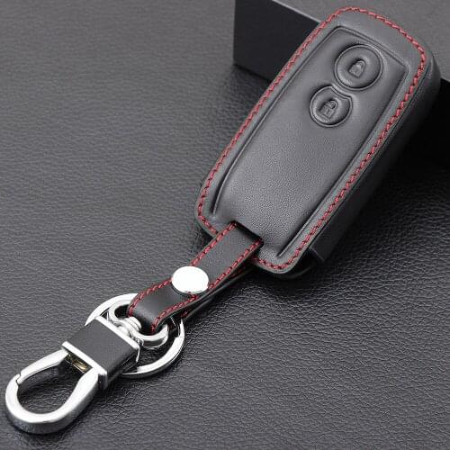 2 Button Leather Car Remote Key Fob Shell Cover Case For Suzuki Swift Grand Vitara SX4 Scorss XL-7 Skin Holder Protector