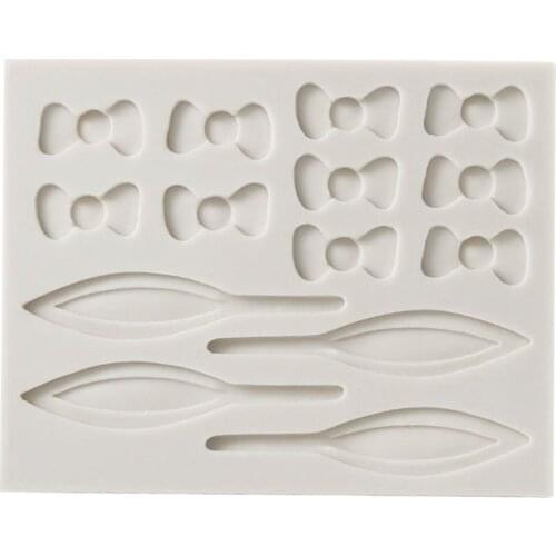 Rabbit Ears Bow Tie Silicone Fandont Mold Silica Gel Moulds Chocolate Molds Candy Mould Silicone Molds Gumpaste Moulds H697
