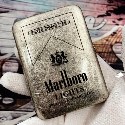 Holding 16pcs Classic Vintage Knurled Ultra-thin Copper Cigarette Case Portable Tobacco Case Storage Smoking Boxes Mens Gift