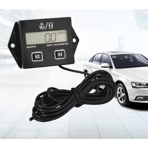 Sikeo Digital Engine Tach Hour Meter Waterproof Tachometer Gauge Engine Rpm Lcd Display for Moto Marine Chainsaw Pit Bike Boat