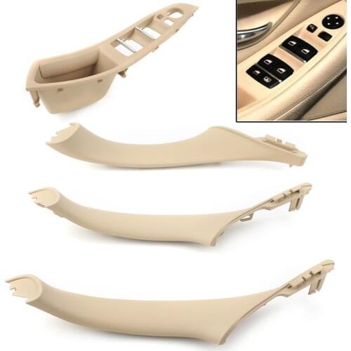 For BMW F10 F11 5 Series Beige Car Inner Window Switch Armrest Panel Door Handle Kit RHD ONLY 2010 2011 2012 2013 2014 2015 2016