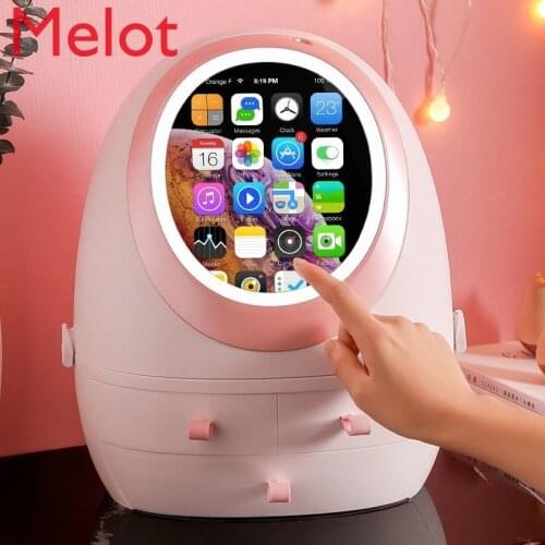 Storage Box Dustproof Large Capacity Household Desk Finishing Dressing Table Skincare Shelves