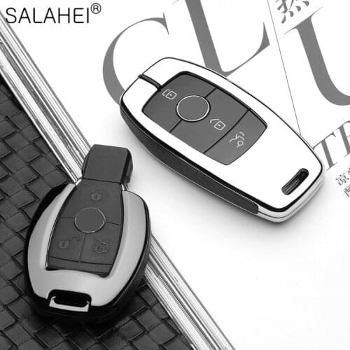 Zinc Alloy Leather Car Key Case Cover Fit For Mercedes Benz AMG W205 W212 W176 C117 W213 X156 W246 E Class E200 E260 E300 E320