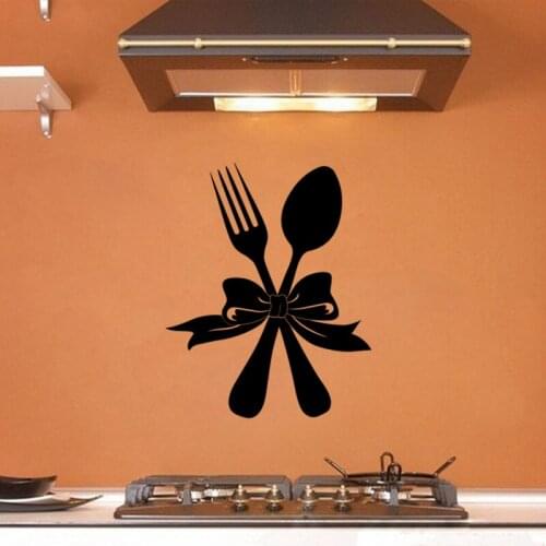 KUCADA kitchen tool wall sticker for home decoration diy wallpaper black removable mural decal WP1522