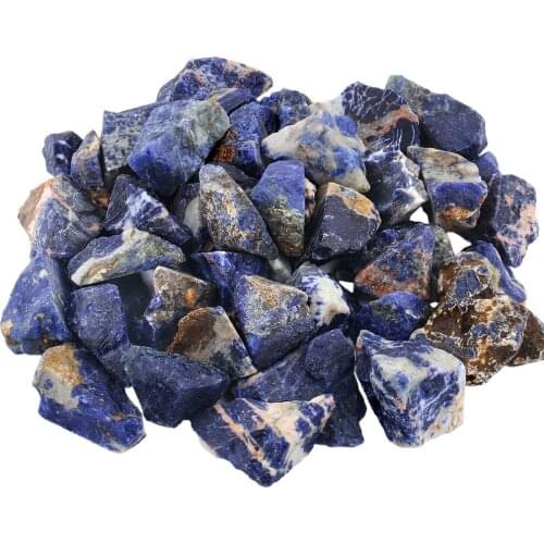 TUMBEELLUWA 1lb (460g) Natural Sodalite Raw Rough Stone for Cabbing,Tumbling,Cutting,Lapidary,Reiki Healing