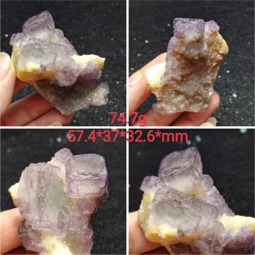 30.8g-120.7gNatural lavender fluorite mineral home decoration ring vein healing geology teaching CRYSTAL QUARTZ GEM