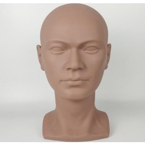 New Style Men Plastic Head Mannequin Male Head Dark Color On Promotion