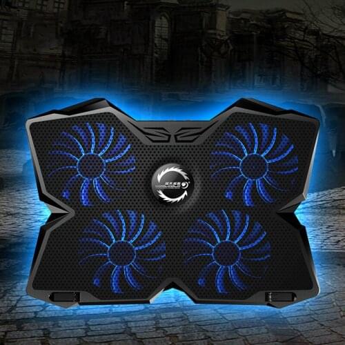 Laptop Cooler Laptop Cooling Pad Notebook Gaming Cooler Stand with Four Fan and 2 USB Ports for 14-17inch Laptop