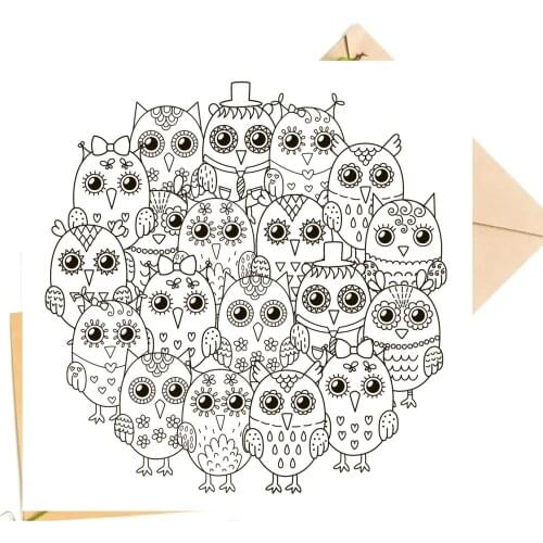 Cute / Cartoon Owl Transparent Clear Stamps For DIY Scrapbooking/Card Making Stamps Fun Decoration Supplies