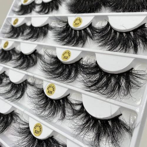 Wholesale Eyelashes mink 25mm False Eyelashes 10/20/30/50/100 Pairs 3D Mink Lashes Bulk Items Extension Vendor Makeup Maquillaje