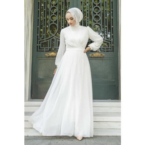 Chiffon Waist Belted Evening Dress Turkey Muslim Fashion Hijab Islam Clothing Dubai Istanbulstyles Istanbul 2021