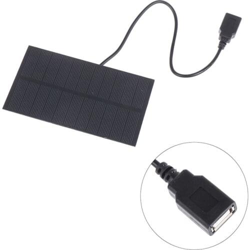 1pcs 5V 1.5W Output USB Solar Battery 5.5V 1.65W Charger Solar Panel 3.7V 18650