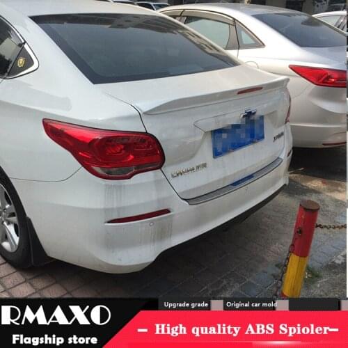 For Chevrolet CAVALIER Spoiler 2016-2017 CAVALIER High Quality ABS Material Car Rear Wing Primer Color Rear Spoiler