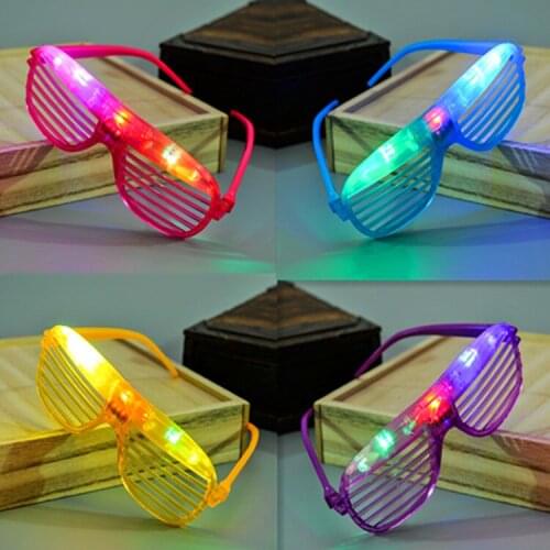 Shutters LED Flashing Eyewear Light Kids Toys Party Decoration Glowing Glasses home decor wedding birthday
