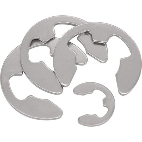100Pcs DIN6799 304 Stainless Steel M1.2 M1.5 M2 M2.5 M3 M4 M5 M6 M7 M8 M10 Jump Ring Circlip Sake Retainer E Clip Split Washers