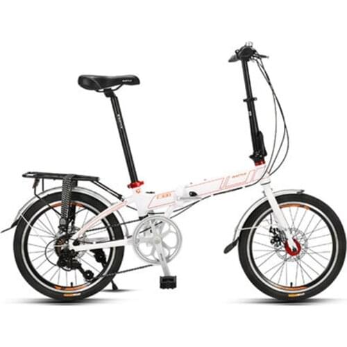 Folding Bicycle Bicycle Speed 20 Inch 7 Speed Aluminum Alloy Mini Student Male and Female Adult Ultra Light Portable Bicycle