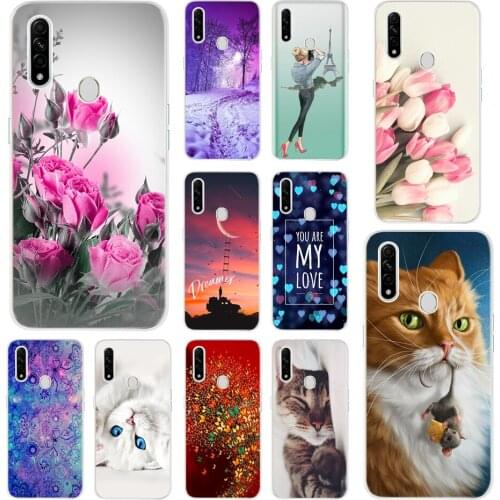 For OPPO A31 2020 Case Flower Cat Soft Silicone TPU Back Cover For OPPO A31 A 31 2020 Phone Cases OPPOA31 Case 2020 CPH2015