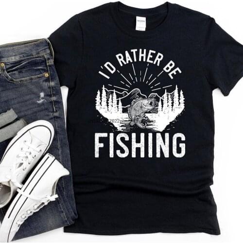 Funny Fishing Shirt I'd Rather Be Fishing Fisherman Gift Mens Fishing Gift Unisex T shirt