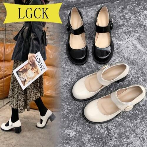Plus Size 34-42 Lolita Shoes Cute Korean Shoes Personality Cosplay Women Shoes Vintage Ulzzang Shoes Mujer Lolita High Heel Shoe