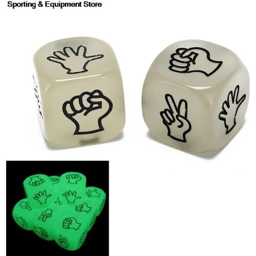 2/4Pcs/lot 6 Sided Dice Cubes Luminous Noctilucent Night Light Fun Night Bar KTV Entertainment Game Dices