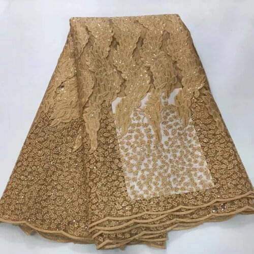 African Sequined Lace Fabric 2021 High-quality Lace With Sequined French Lace Fabric, Used For Wedding Party Sewing R39801