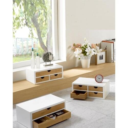 Bamboo office desk drawer organizers