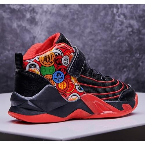 Brand Boys Basketball Shoes for Kids Sneakers Thick Sole Non-slip Children Sports Shoes Child Boy Basket Trainer Shoes 2021 New