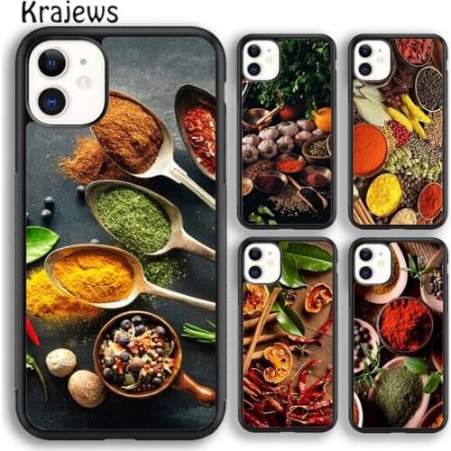 Krajews Spices Seasoning Cooking Chef Phone Case Cover For iPhone 5 SE 6 6s 7 8 plus X XS XR 11 12 pro max Samsung S7 S8 S9 S10
