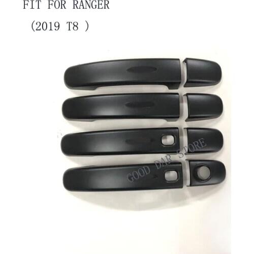 Black handle cover fit for RANGER2019 2020handle trim door handle cover ABS black cover red leetter for T6 T7 XLT