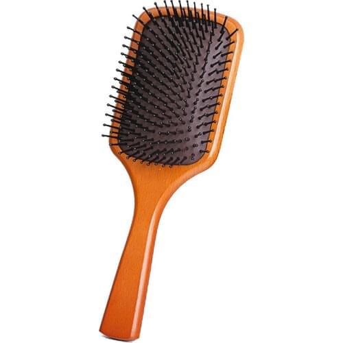 Wooden Natural Hairbrush Hairdressing Tangle Scalp Combs Beech Comb Antistatic Health Care Wood Massage Comb