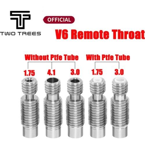 3D Printer Part V6 Remote Throat Heat Break Hotend M6 For 1.75 /3.0/4.1mm Filament Stainless Steel 3D Printer parts v6 Throat