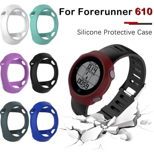 For Garmin Forerunner 610 Sports Smart Watch Soft Silicone Protective Sleeve Anti Collision Bumper Protective Shell Cover Case