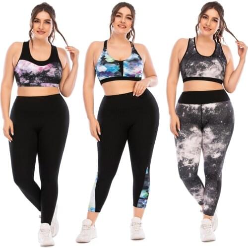 Women Yoga Suit Sportswear Tracksuit Sportsuits Plus Size For Female Gym Sport Running Sets Big Large Tacking Wear Big Breast