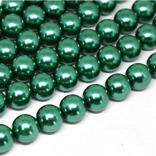 Pretty peacock green acrylic 4-14mm round shell pearl unique gems fit diy necklace bracelet loose beads 15inch B1607