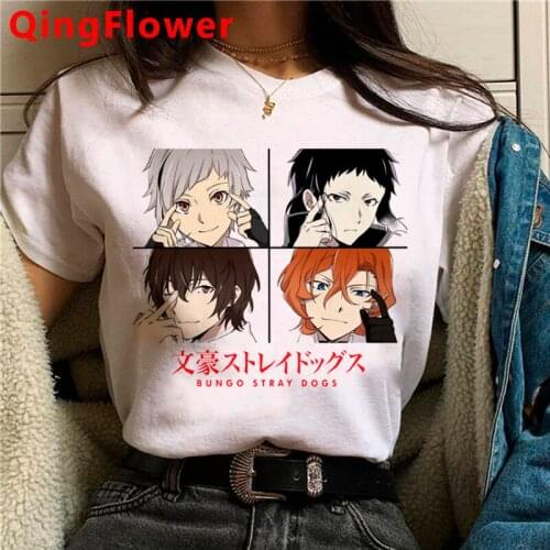 Bungou Stray Dogs top tees tshirt female vintage graphic tees women couple clothes white t shirt 2021 t-shirt vintage harajuku