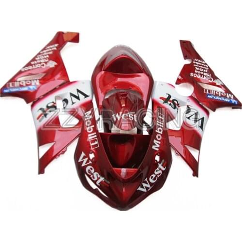 Injection Fairings Kits for Kawasaki ZX6R 2005 2006 Year ZX-6R 05 06 Complete ABS Plastic Motorcycle Bodywork Wine Red White