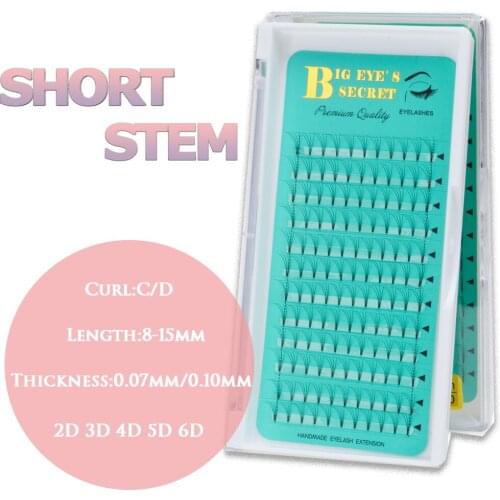 Short Stem Handmade Factory Price Russian Volume Lashes Volume Fans Russian Volume Wide Fans Eyelash Extensions
