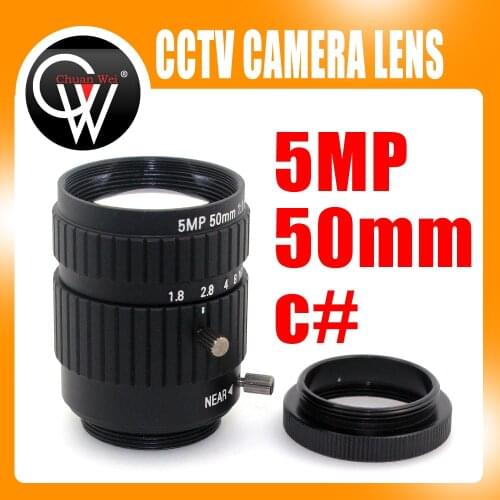 5MP 50mm 1:1.8 Fixed Focus CS / C Mount for CCTV Camera Lens / for cctv Industrial Microscope Camera