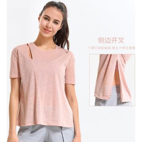 Yoga Crop Top New Yoga Spring Summer 2021 Sports Short Sleeve T-shirt Womens Top Deportivo Mujer Camisetas