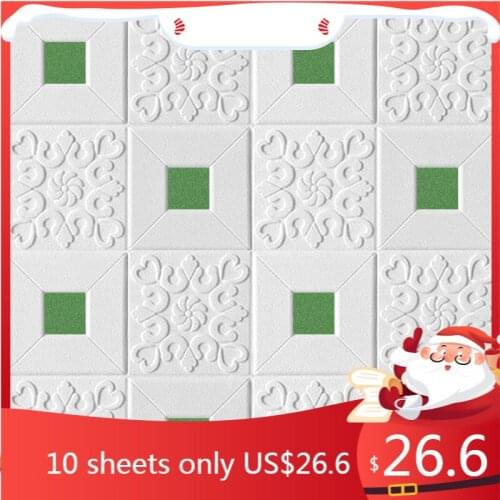 3D Wall Stickers Decorative Adhesive Panels Home Bedroom Decor Waterproof Wallpaper Stone Living Room Bathroom Kids Kitchen