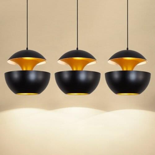 Nordic Iron Apple Pendant Lights Lustre Bedroom Lamp White Black Hanging Lamp Living Room Decoration LED Bar Lighting Fixtures