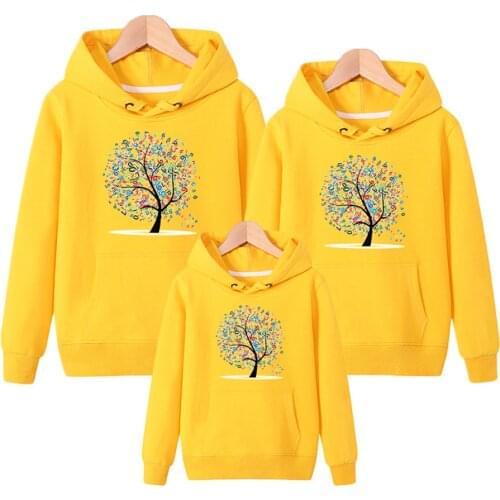 Family Matching Outfits 2019 Autumn Winter Cotton Hoodie Christmas Active Father Son Mother Daughter Clothes Family Clothing