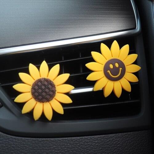 Sunflower Car Air Conditioning Vent, Perfume, Solid Balm, Sun Float, Interior Decoration, Aromatherapy Clip