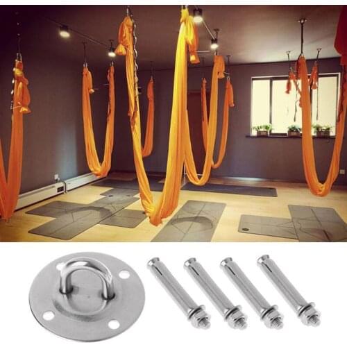 Stainless Steel Aerial Yoga Hanging Ring Hammock Sandbags Swing Hook Roof Fixed Plate Sandbag Frame Top Buckle